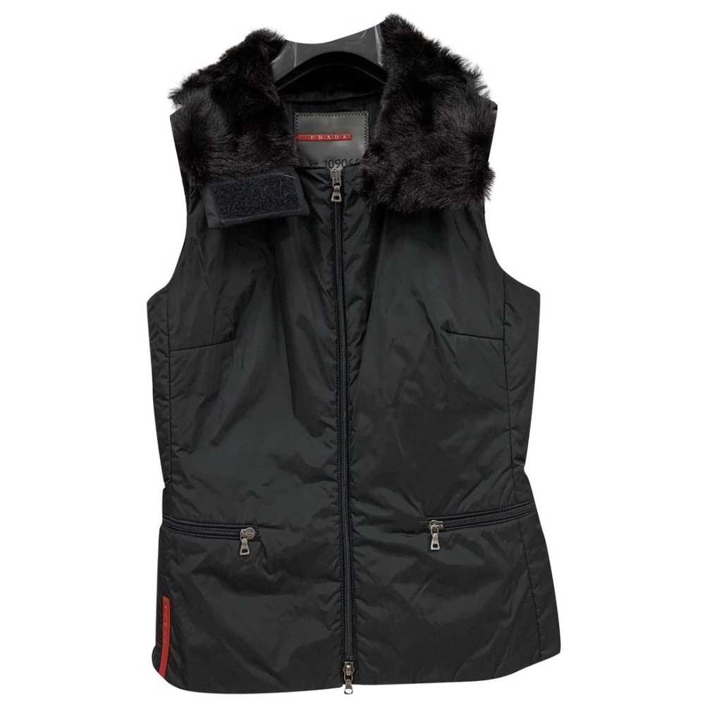 PRADA | Dyed Kid Fur Collared Vest